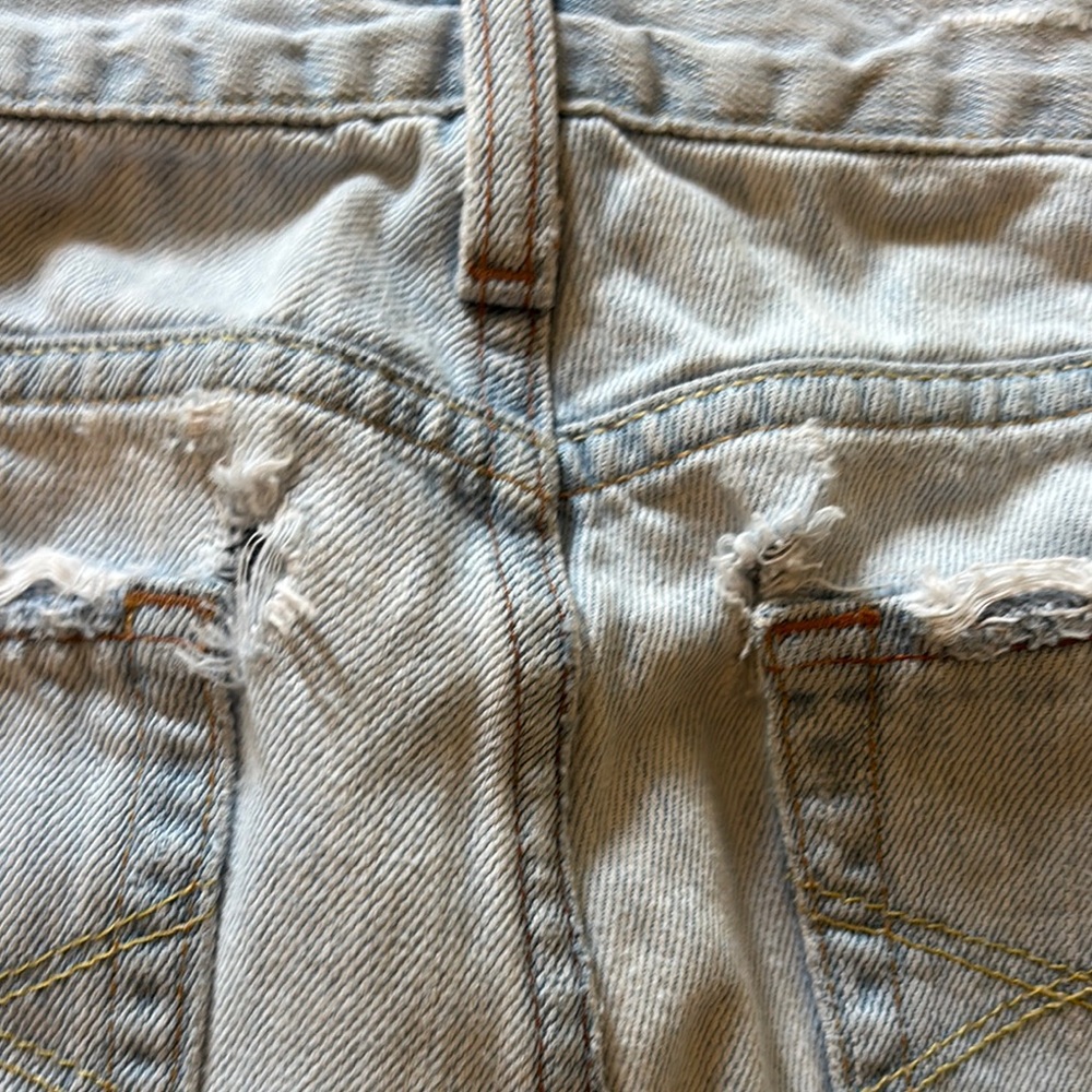 Abercrombie & Fitch Light Blue Flare Wide Leg Jeans - Picture 6 of 7